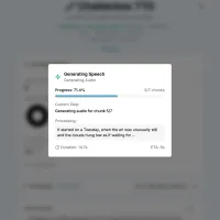 Chatterbox TTS API frontend processing view in light mode