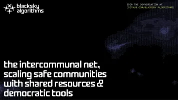 Blacksky website screenshot showing the intercommunal net interface