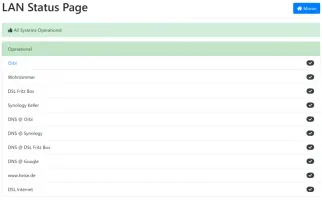 Status page with custom display text for checks