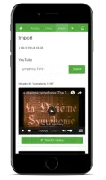 Import from YouTube view