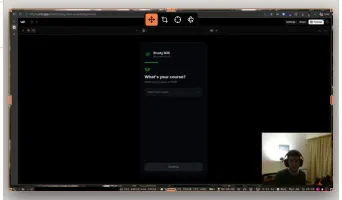 Video editor program monitor showing a video frame