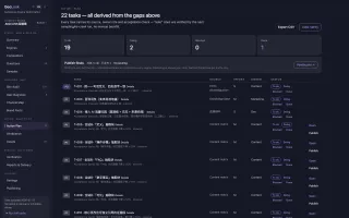 Action plan with structured tickets, risk grades, and progress bars