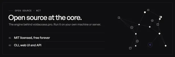 Open source at the core, MIT licensed