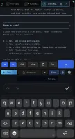 Mobile view showing session tabs, live Claude Code terminal, and keyboard accessory bar