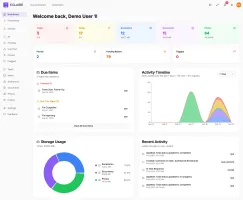 Dashboard view in light mode