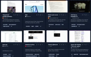 Bookmark management interface in dark mode