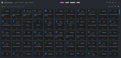 Devices page showing connected Matter devices