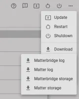 Debug log download interface