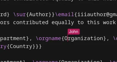 Multiple users editing simultaneously with different colored cursors