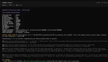 Autonomous sub-agent detecting CVE-2019-9978 and moving to exploitation in the terminal