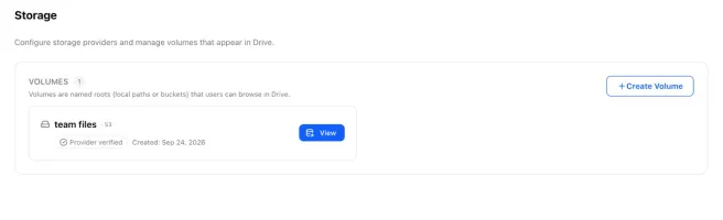 Kurrier Drive storage volume selection