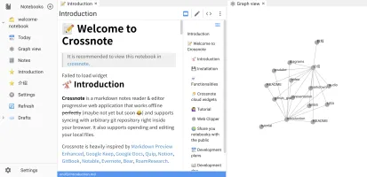 Crossnote main editor view