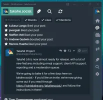 Takahē compact web UI view