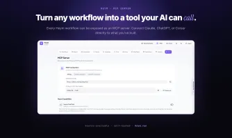 MCP server settings for publishing workflows as tools for Claude, ChatGPT, or Cursor