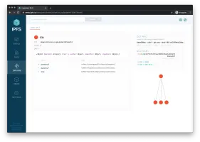 IPLD explorer page for navigating the DAG and inspecting CIDs