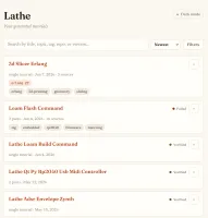 Browsing tutorials in Lathe (light mode)