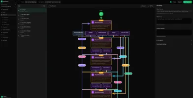 Conversation flow builder dark mode