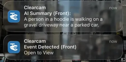 Mobile notification with AI summary