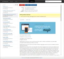 Viewing an email message in the web interface