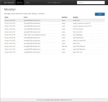 Live monitor showing real-time message arrival