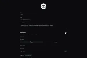 Bot settings with model selection menu