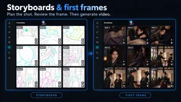 Storyboards and first frames generation